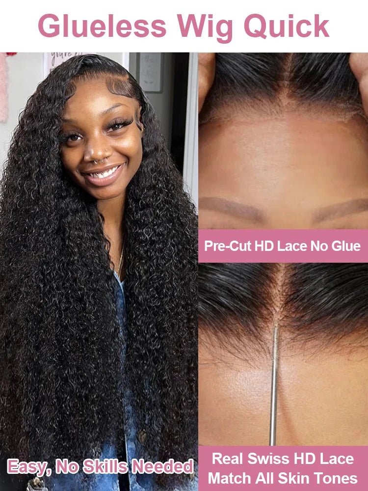 40 50 Inch Water Wave Curly Lace Front Wigs 13x4 13x6 HD Deep Wave Lace Frontal Wig 7x5 Glueless Human Hair Wigs For Women 300% - MAGUSTA BEAUTY