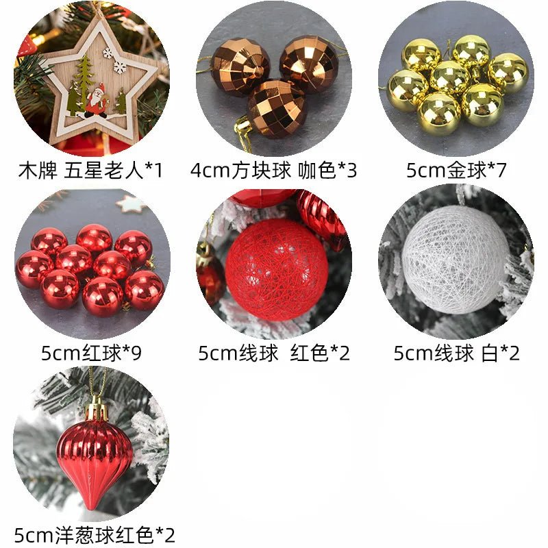 45/60cm DIY Christmas Tree With LED Light Mini Desktop Tree Christmas Decoration New Year Gift Home Christmas Ornaments - MAGUSTA BEAUTY
