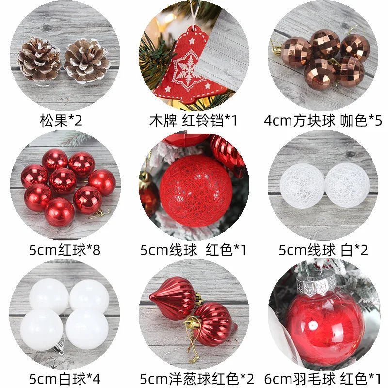 45/60cm DIY Christmas Tree With LED Light Mini Desktop Tree Christmas Decoration New Year Gift Home Christmas Ornaments - MAGUSTA BEAUTY