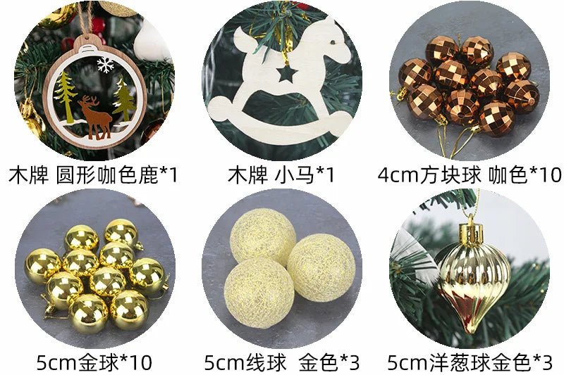 45/60cm DIY Christmas Tree With LED Light Mini Desktop Tree Christmas Decoration New Year Gift Home Christmas Ornaments - MAGUSTA BEAUTY