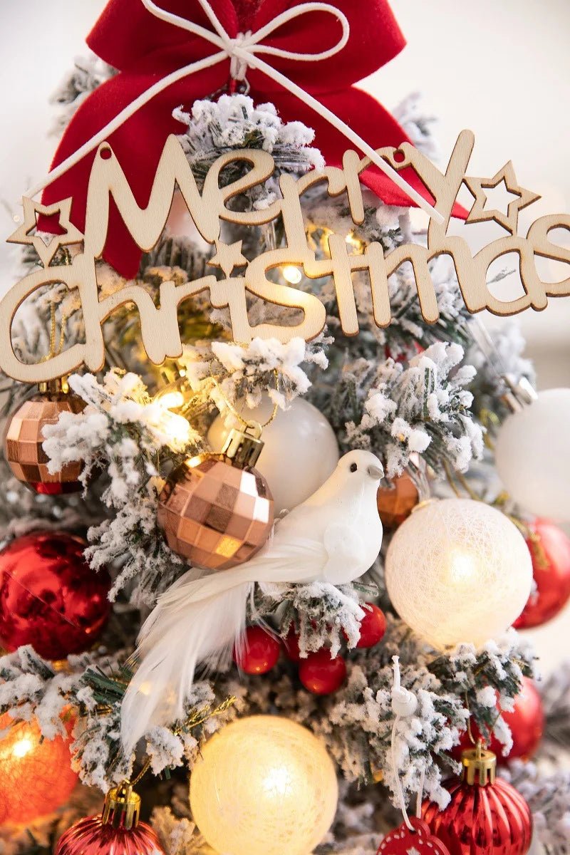 45/60cm DIY Christmas Tree With LED Light Mini Desktop Tree Christmas Decoration New Year Gift Home Christmas Ornaments - MAGUSTA BEAUTY