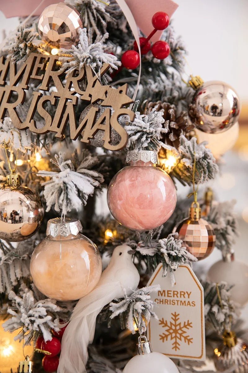 45/60cm DIY Christmas Tree With LED Light Mini Desktop Tree Christmas Decoration New Year Gift Home Christmas Ornaments - MAGUSTA BEAUTY