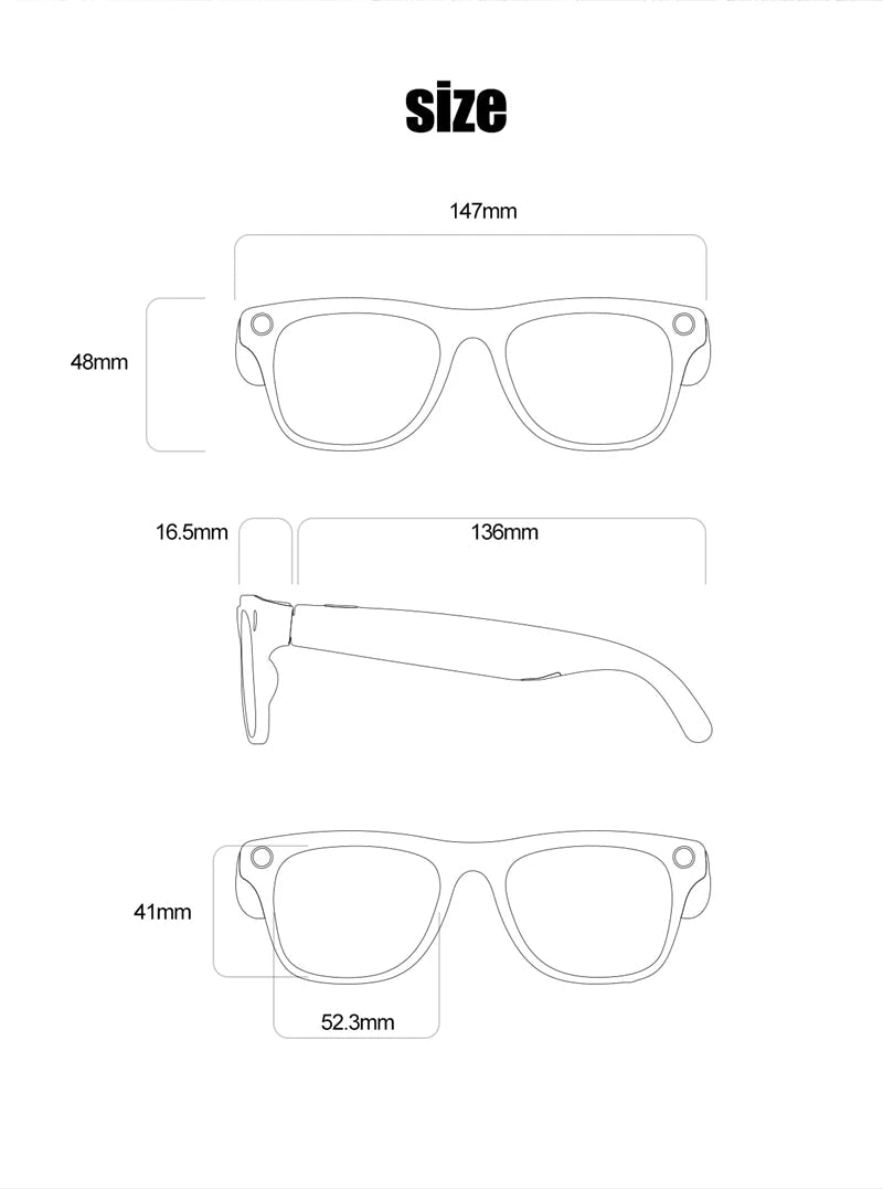 4K AI Smart Photochromic Glasses Multifunction Camera Bluetooth Call Voice Assistant Music Player Translate Glasses For Xiaomi - MAGUSTA BEAUTY