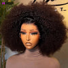 500 Density Glueless Wigs Human Hair Afro Coily Kinky Curly 13*6 Hd Lace Frontal Wig Human Hair T1B/Brown Preplucked For Women - MAGUSTA BEAUTY