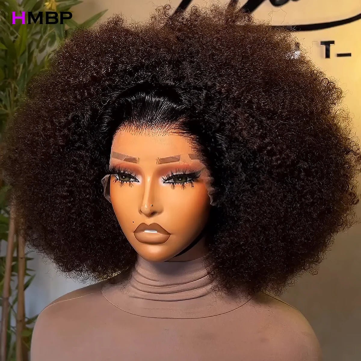 500 Density Glueless Wigs Human Hair Afro Coily Kinky Curly 13*6 Hd Lace Frontal Wig Human Hair T1B/Brown Preplucked For Women - MAGUSTA BEAUTY