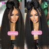 500 Density Kinky Straight 360 HD Lace Frontal Wigs Human Hair Glueless Wigs Pre Plucked Human Hair For Women 30 32 Inches HMBP - MAGUSTA BEAUTY