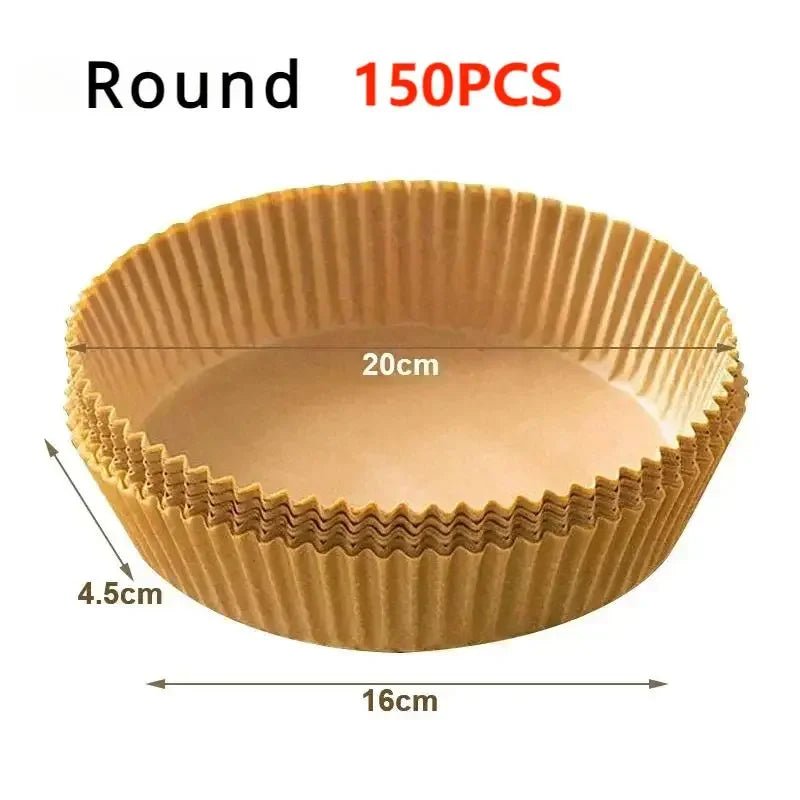 50/100PCS Air Fryer Disposable Paper Square Round Baking Paper Barbecue Plate NonStick Mat Kitchen Oven Oil Absorbing Paper Tool - MAGUSTA BEAUTY