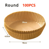 50/100PCS Air Fryer Disposable Paper Square Round Baking Paper Barbecue Plate NonStick Mat Kitchen Oven Oil Absorbing Paper Tool - MAGUSTA BEAUTY