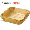 50/100PCS Air Fryer Disposable Paper Square Round Baking Paper Barbecue Plate NonStick Mat Kitchen Oven Oil Absorbing Paper Tool - MAGUSTA BEAUTY