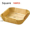 50/100PCS Air Fryer Disposable Paper Square Round Baking Paper Barbecue Plate NonStick Mat Kitchen Oven Oil Absorbing Paper Tool - MAGUSTA BEAUTY