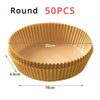 50/100PCS Air Fryer Disposable Paper Square Round Baking Paper Barbecue Plate NonStick Mat Kitchen Oven Oil Absorbing Paper Tool - MAGUSTA BEAUTY