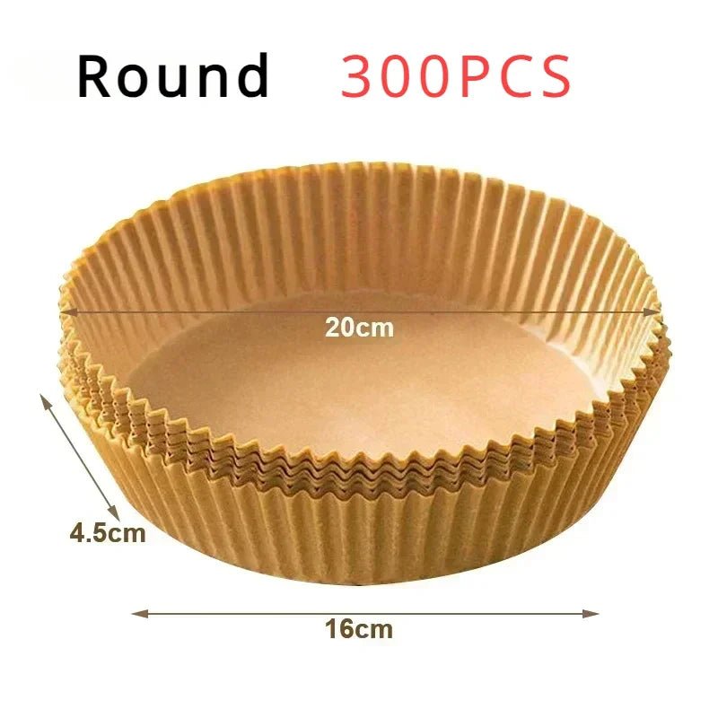 50/100PCS Air Fryer Disposable Paper Square Round Baking Paper Barbecue Plate NonStick Mat Kitchen Oven Oil Absorbing Paper Tool - MAGUSTA BEAUTY