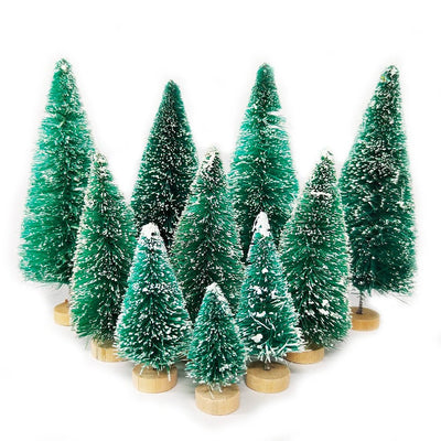 5/8pcs Mini Christmas Trees Small Artificial Christmas Tree Ornament Cedar Pine Sisal Tabletop Merry Christmas Party Decoration - MAGUSTA BEAUTY