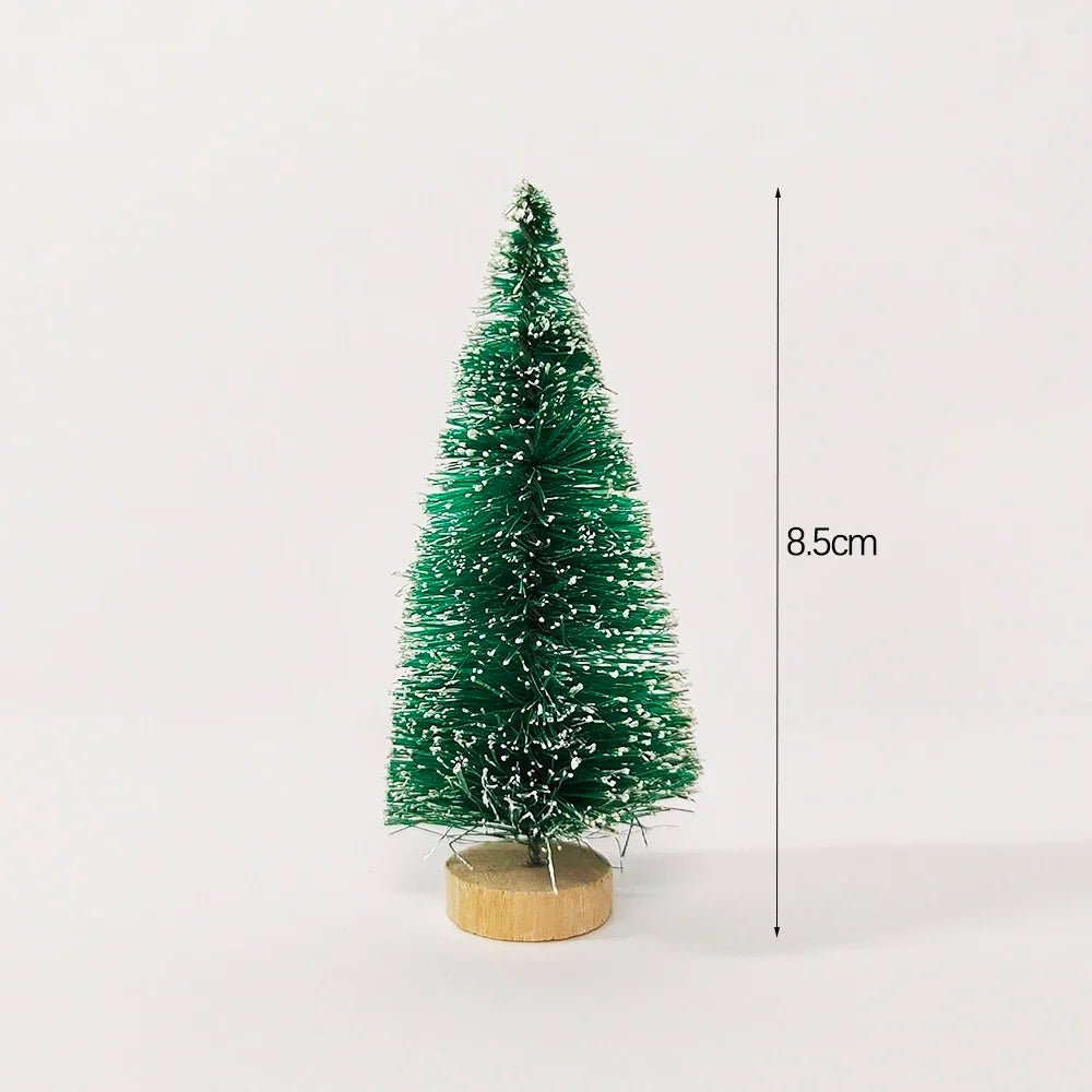 5/8pcs Mini Christmas Trees Small Artificial Christmas Tree Ornament Cedar Pine Sisal Tabletop Merry Christmas Party Decoration - MAGUSTA BEAUTY