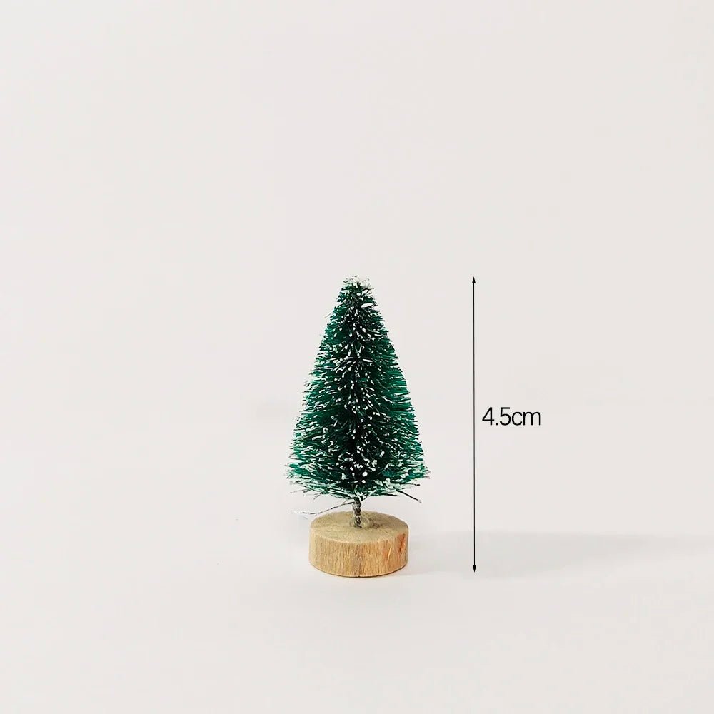 5/8pcs Mini Christmas Trees Small Artificial Christmas Tree Ornament Cedar Pine Sisal Tabletop Merry Christmas Party Decoration - MAGUSTA BEAUTY