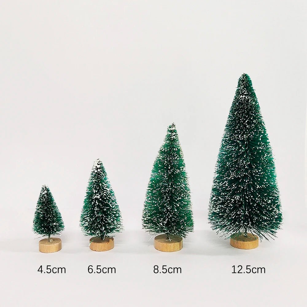 5/8pcs Mini Christmas Trees Small Artificial Christmas Tree Ornament Cedar Pine Sisal Tabletop Merry Christmas Party Decoration - MAGUSTA BEAUTY