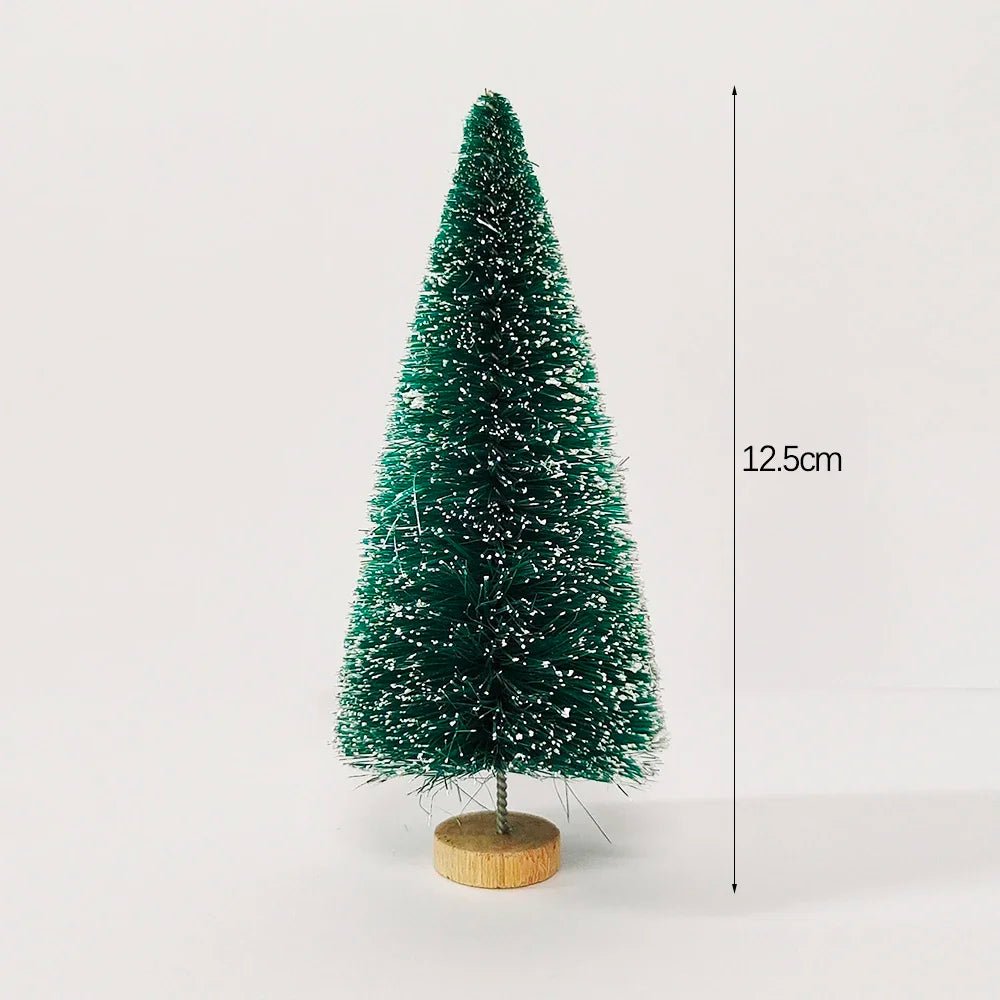 5/8pcs Mini Christmas Trees Small Artificial Christmas Tree Ornament Cedar Pine Sisal Tabletop Merry Christmas Party Decoration - MAGUSTA BEAUTY