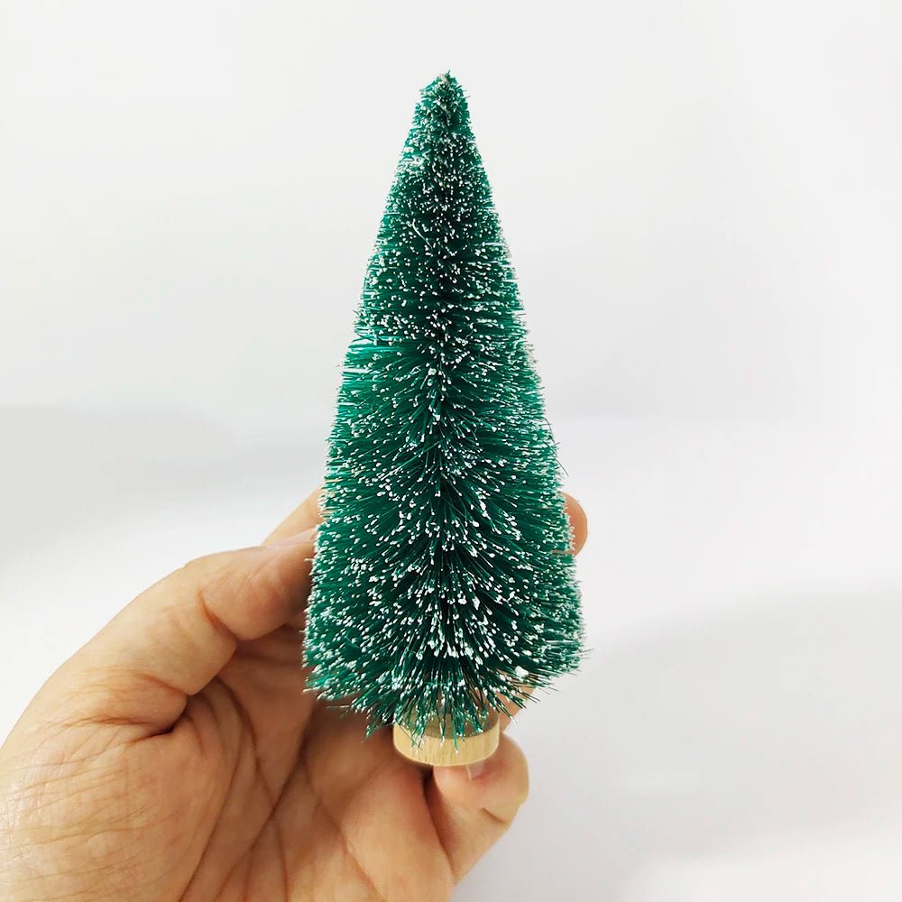 5/8pcs Mini Christmas Trees Small Artificial Christmas Tree Ornament Cedar Pine Sisal Tabletop Merry Christmas Party Decoration - MAGUSTA BEAUTY