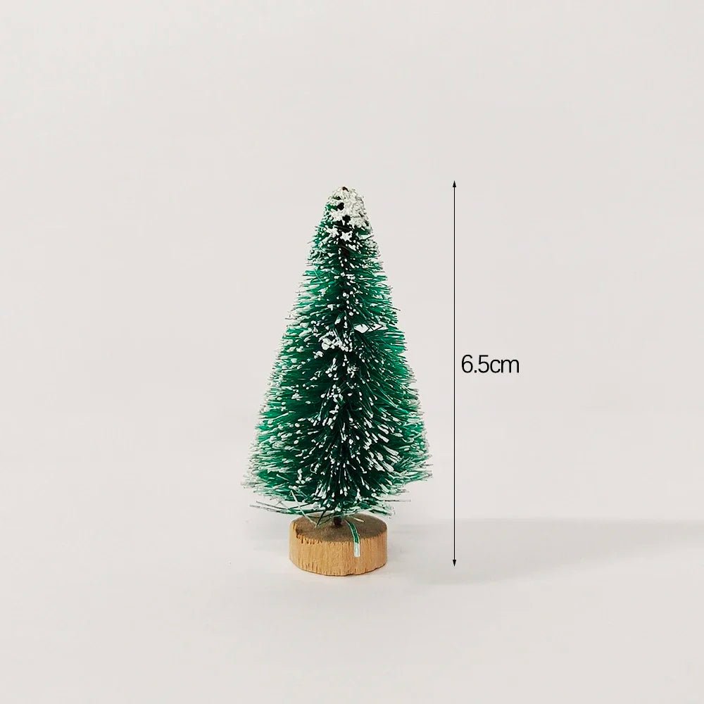 5/8pcs Mini Christmas Trees Small Artificial Christmas Tree Ornament Cedar Pine Sisal Tabletop Merry Christmas Party Decoration - MAGUSTA BEAUTY