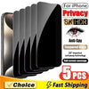 5PCS Anti-Spy Glass For iPhone 16 15 14 13 12 11 Pro Max Privacy Screen Protectors For iPhone X XS XR 7 8 Plus SE Tempered Glass - MAGUSTA BEAUTY