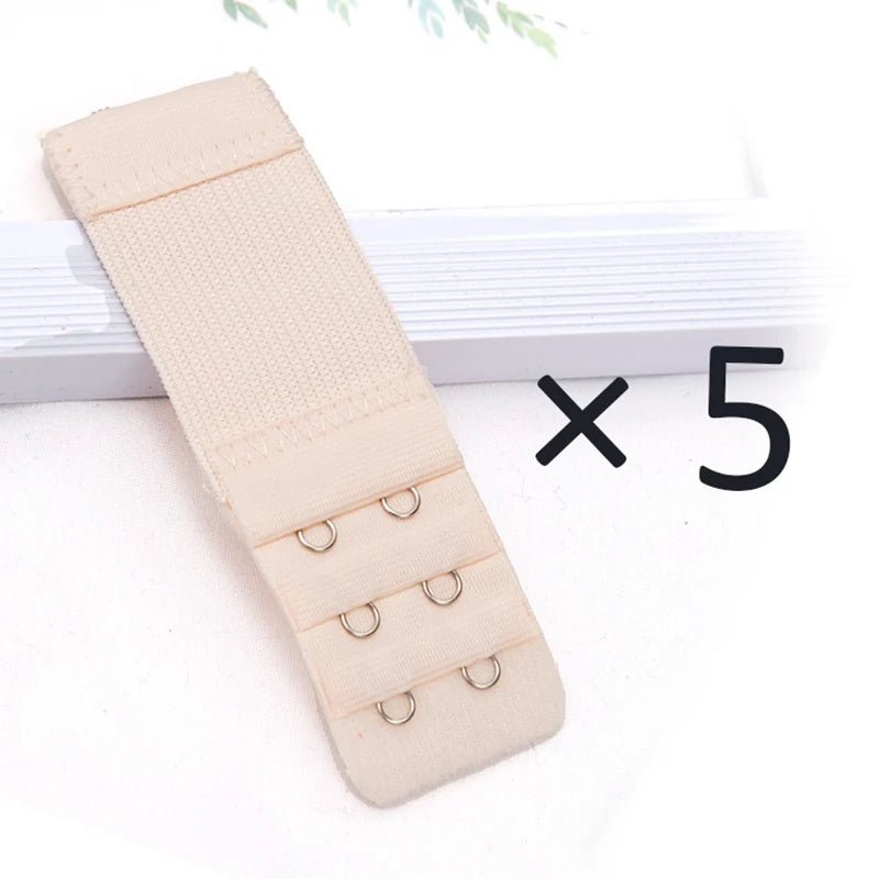 5Pcs/set 2 Hook Bra Extender for Women's Elastic Bra Extension Strap Hook Clip Expander Adjustable Buckle Intimates Accessories - MAGUSTA BEAUTY
