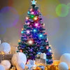 6 ft Pre - Lit Optical Fiber Christmas Artificial Tree, RGB Color Changing LED Lights, Snowflakes & Top Star, Fake Xmas Tree. - MAGUSTA BEAUTY