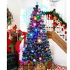 6 ft Pre - Lit Optical Fiber Christmas Artificial Tree, RGB Color Changing LED Lights, Snowflakes & Top Star, Fake Xmas Tree. - MAGUSTA BEAUTY