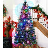 6 ft Pre - Lit Optical Fiber Christmas Artificial Tree, RGB Color Changing LED Lights, Snowflakes & Top Star, Fake Xmas Tree. - MAGUSTA BEAUTY