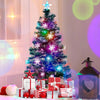 6 ft Pre - Lit Optical Fiber Christmas Artificial Tree, RGB Color Changing LED Lights, Snowflakes & Top Star, Fake Xmas Tree. - MAGUSTA BEAUTY