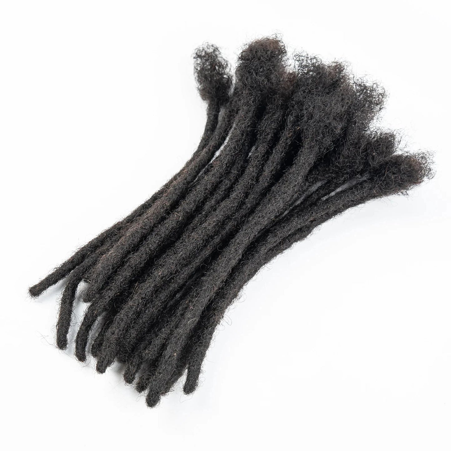 6 Inches Dreadlock Extensions Human Hair 0.6cm Width Full Handmade Loc Extensions Crochet Hair Human Hair for Man Women - MAGUSTA BEAUTY