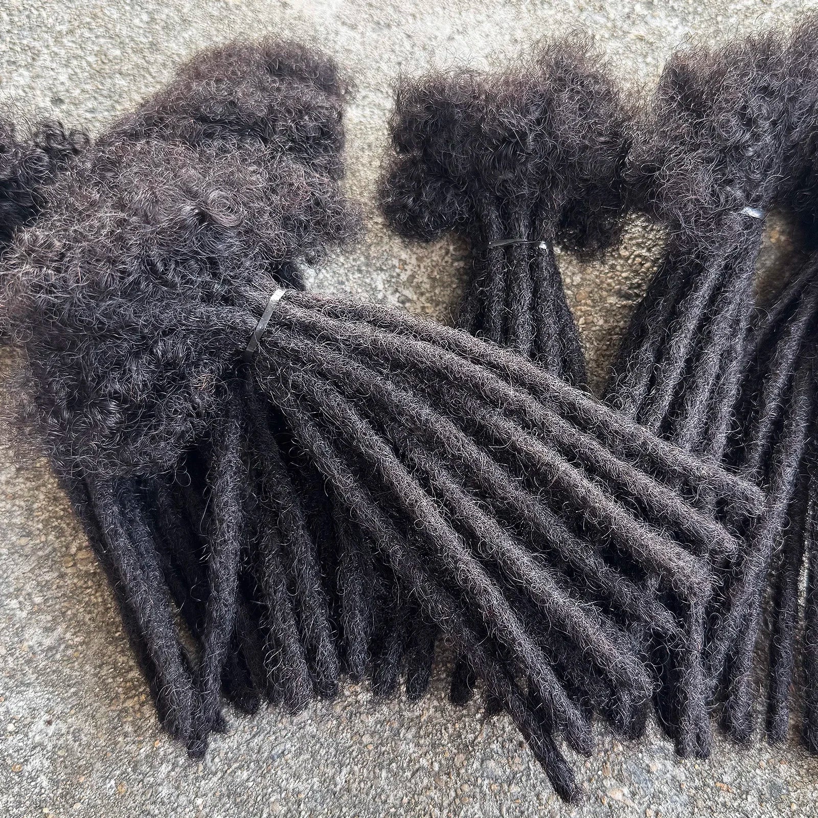 6 Inches Dreadlock Extensions Human Hair 0.6cm Width Full Handmade Loc Extensions Crochet Hair Human Hair for Man Women - MAGUSTA BEAUTY