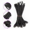 6 Inches Dreadlock Extensions Human Hair 0.6cm Width Full Handmade Loc Extensions Crochet Hair Human Hair for Man Women - MAGUSTA BEAUTY