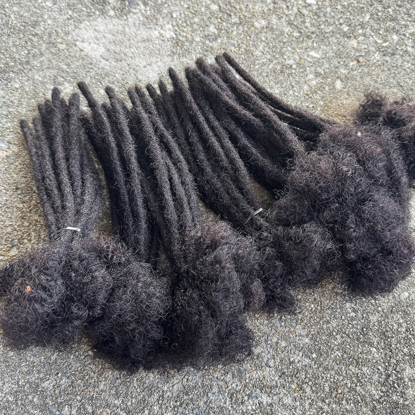 6 Inches Dreadlock Extensions Human Hair 0.6cm Width Full Handmade Loc Extensions Crochet Hair Human Hair for Man Women - MAGUSTA BEAUTY