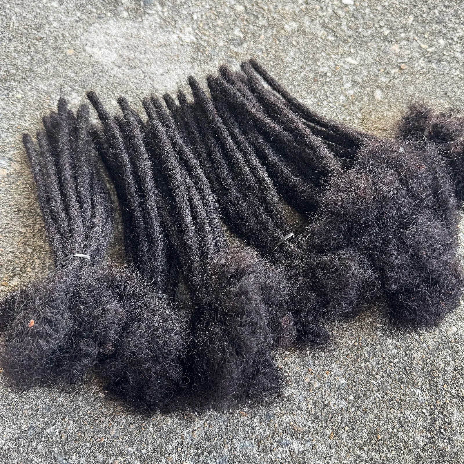 6 Inches Dreadlock Extensions Human Hair 0.6cm Width Full Handmade Loc Extensions Crochet Hair Human Hair for Man Women - MAGUSTA BEAUTY