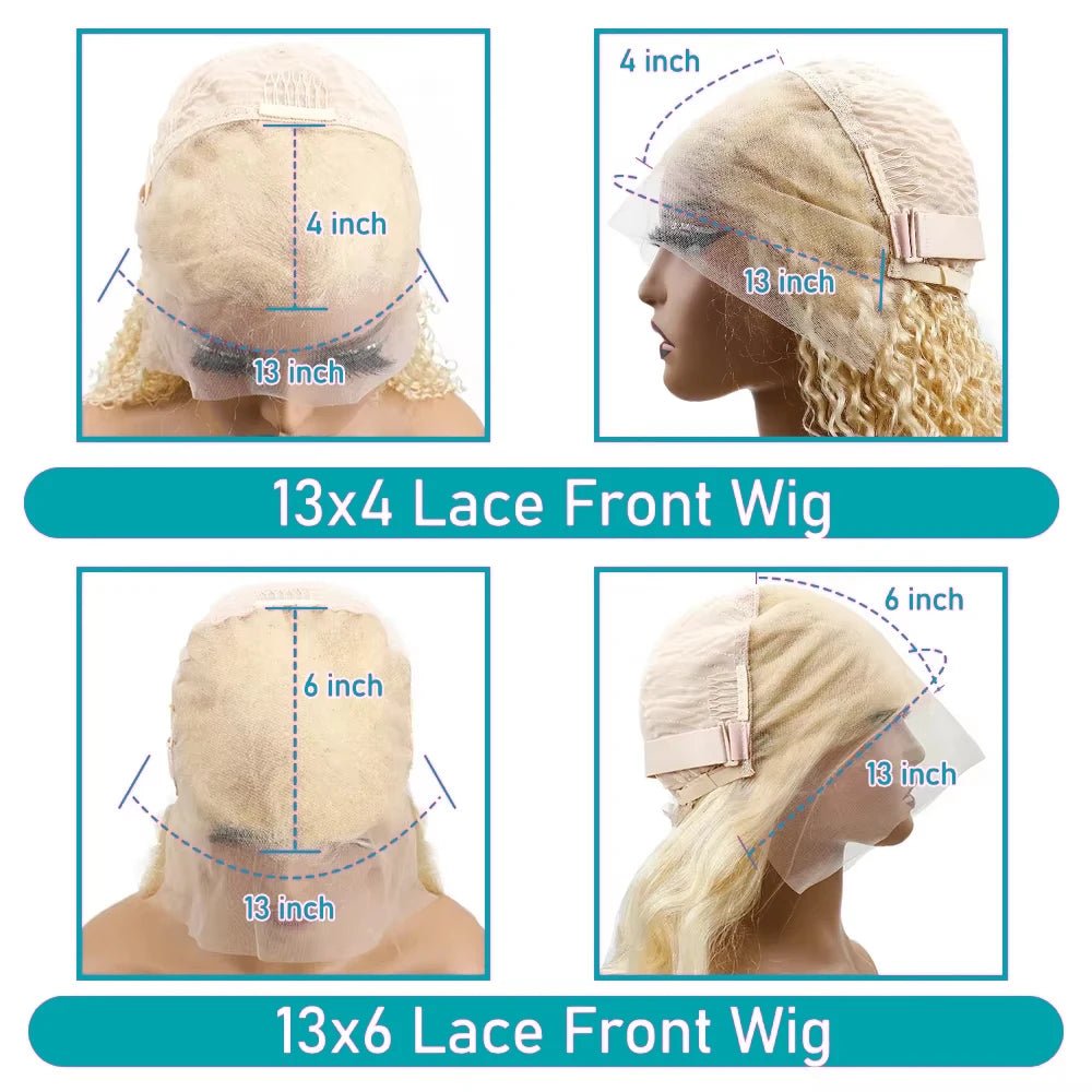 613 13x6 Lace Front Wig Human Hair Body Wave Blonde Lace Frontal Wigs for Women 220 Density Natural Hairline With Baby Hair - MAGUSTA BEAUTY