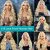 613 13x6 Lace Front Wig Human Hair Body Wave Blonde Lace Frontal Wigs for Women 220 Density Natural Hairline With Baby Hair - MAGUSTA BEAUTY