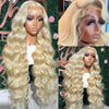 613 13x6 Lace Front Wig Human Hair Body Wave Blonde Lace Frontal Wigs for Women 220 Density Natural Hairline With Baby Hair - MAGUSTA BEAUTY