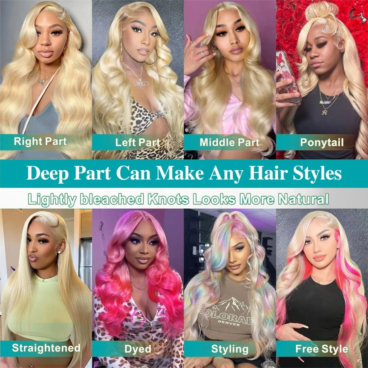 613 13x6 Lace Front Wig Human Hair Body Wave Blonde Lace Frontal Wigs for Women 220 Density Natural Hairline With Baby Hair - MAGUSTA BEAUTY