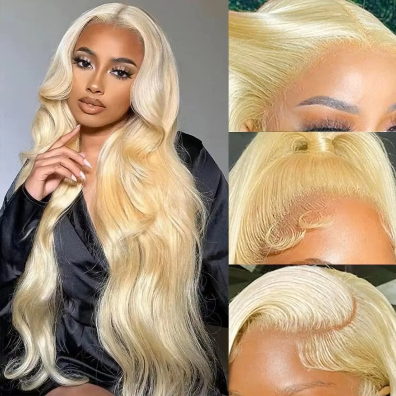 613 Blonde Body Wave Hair Wig Pre Plucked 16-36 Inch 100% Human Hair Wig 13x4 13x6 HD Lace Frontal Wigs 180 200 Density - MAGUSTA BEAUTY