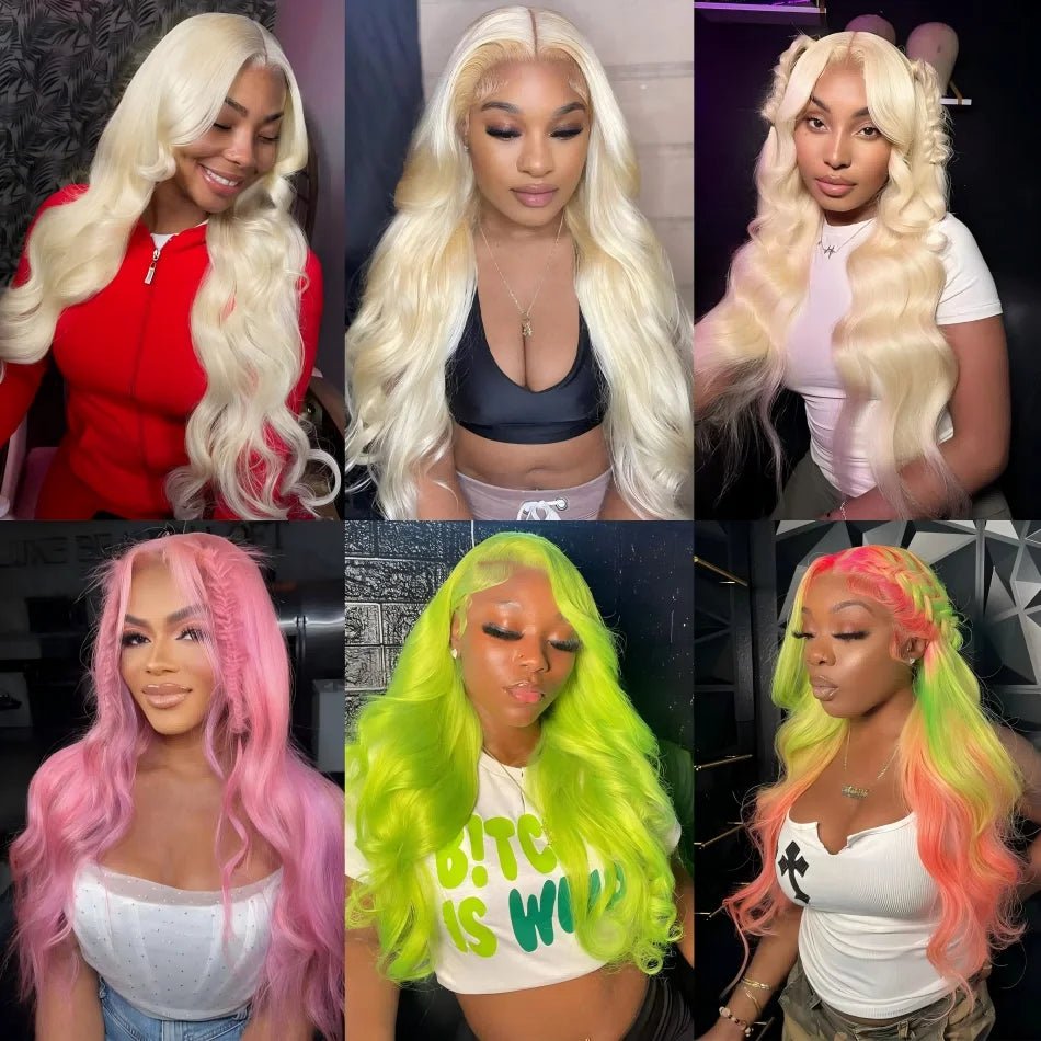 613 Blonde Wig Body Wave Wigs Human Hair 13x6 Hd Lace Frontal Wig Transparent Lace 250 Density 13x4 Lace Front Human Hair Wig - MAGUSTA BEAUTY