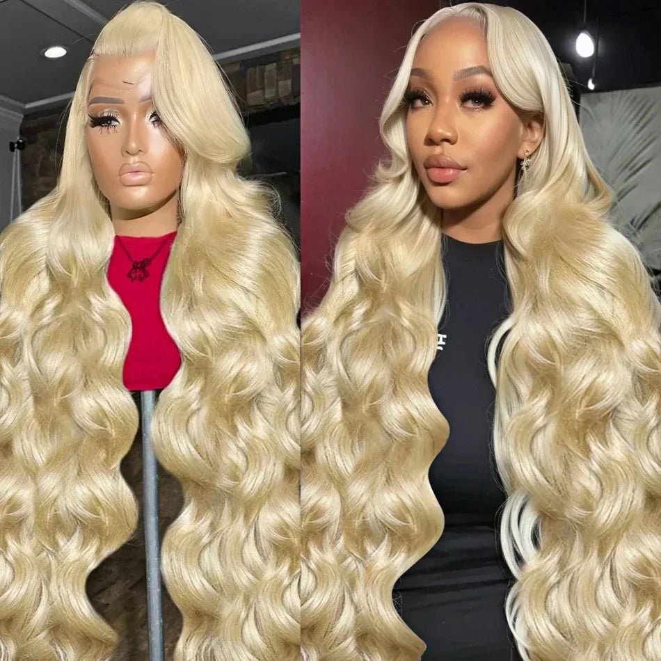 613 Blonde Wig Body Wave Wigs Human Hair 13x6 Hd Lace Frontal Wig Transparent Lace 250 Density 13x4 Lace Front Human Hair Wig - MAGUSTA BEAUTY