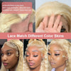 613 Curly Honey Blonde Lace Front Human Hair Wigs Loose Deep Wave 13x6 13×4 HD Water Wave Color Transparent Lace Frontal Wigs - MAGUSTA BEAUTY