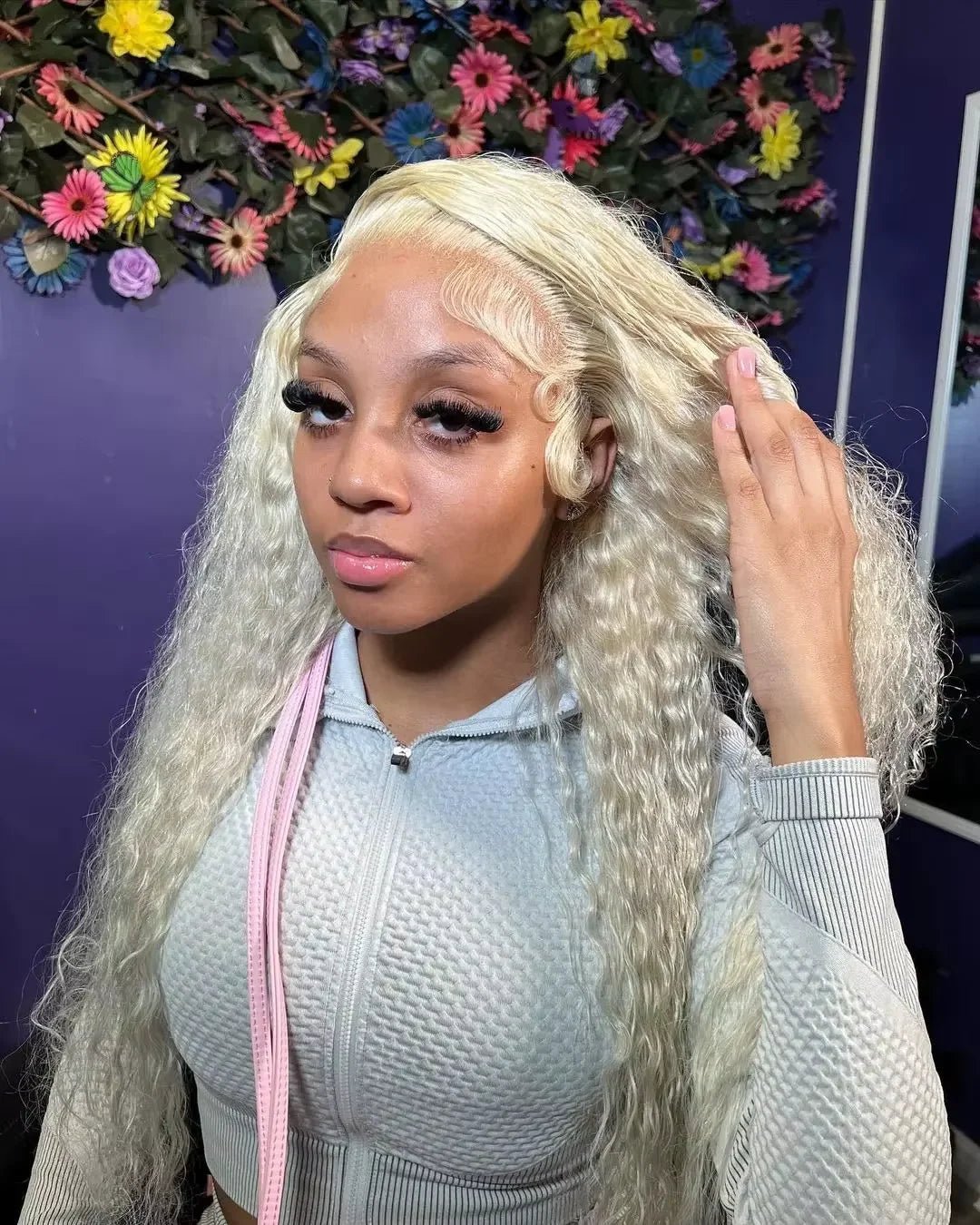 613 Curly Honey Blonde Lace Front Human Hair Wigs Loose Deep Wave 13x6 13×4 HD Water Wave Color Transparent Lace Frontal Wigs - MAGUSTA BEAUTY