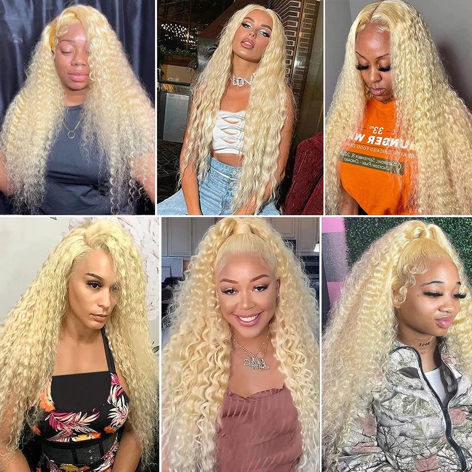 613 Hd Lace Frontal Wig 13X6 Blonde Lace Front Wig Human Hair 13X4 Curly Lace Front Human Hair Wig Hd Lace Wig 13X6 Human Hair - MAGUSTA BEAUTY