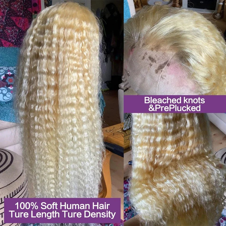 613 Hd Lace Frontal Wig 13X6 Blonde Lace Front Wig Human Hair 13X4 Curly Lace Front Human Hair Wig Hd Lace Wig 13X6 Human Hair - MAGUSTA BEAUTY