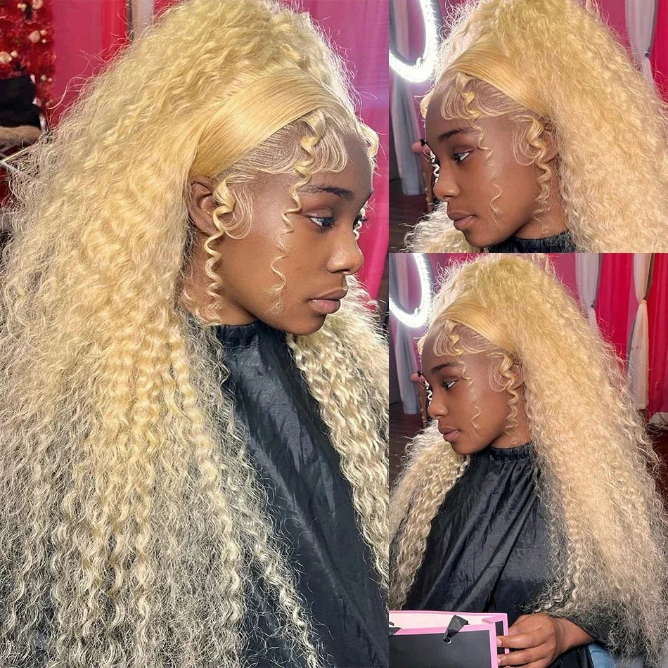 613 Hd Lace Frontal Wig 13X6 Blonde Lace Front Wig Human Hair 13X4 Curly Lace Front Human Hair Wig Hd Lace Wig 13X6 Human Hair - MAGUSTA BEAUTY