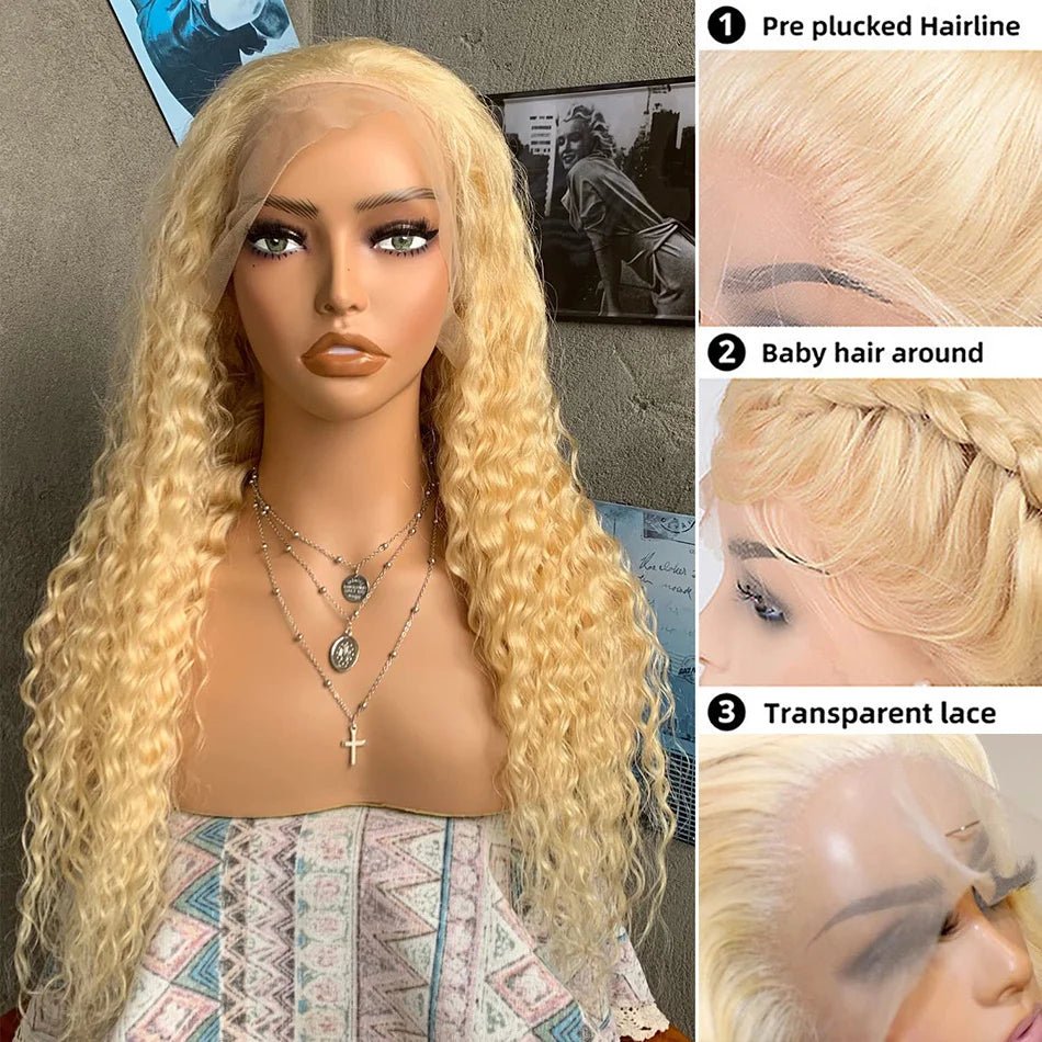 613 Hd Lace Frontal Wig 13X6 Blonde Lace Front Wig Human Hair 13X4 Curly Lace Front Human Hair Wig Hd Lace Wig 13X6 Human Hair - MAGUSTA BEAUTY