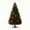 6/7FT Realistic Green Artificial Christmas Tree,Unlit,Decorated with Natural Pinecones & Holly Berries, Quick Setup,Metal Stand - MAGUSTA BEAUTY