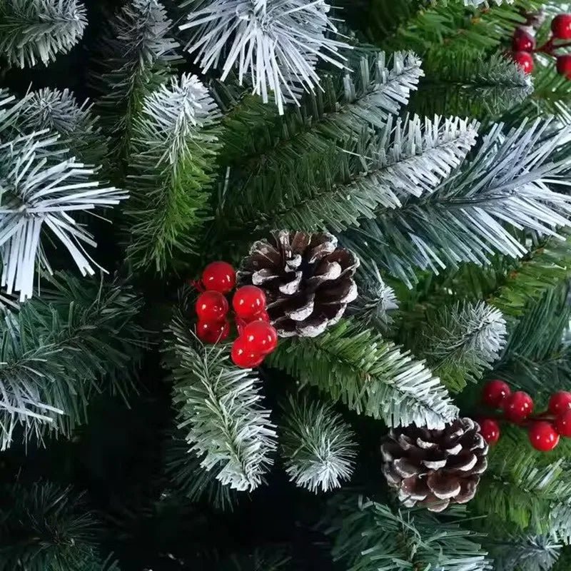 8 - foot Tall Christmas Tree , Spray White on the head With Haw and Pine Nut, for Holiday Decoration - MAGUSTA BEAUTY