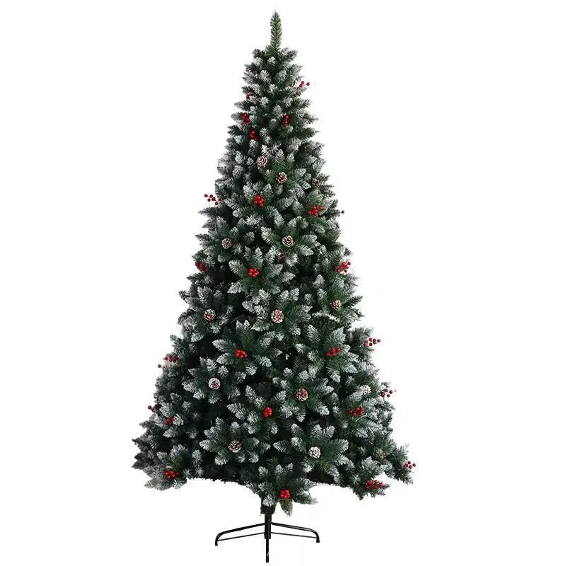 8 - foot Tall Christmas Tree , Spray White on the head With Haw and Pine Nut, for Holiday Decoration - MAGUSTA BEAUTY